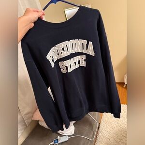 Fredonia State Women's Black Crewneck